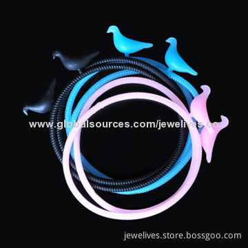 Shiny silicone elastic ribbon for hair ties
